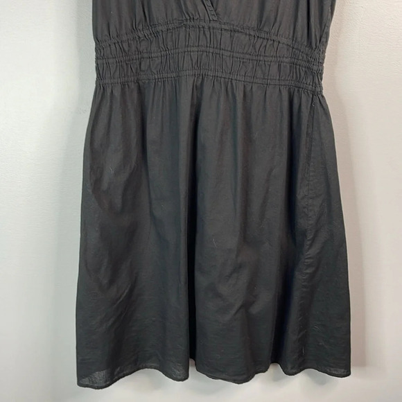 CONVERSE One Star Cotton Midi Dress Black Sleeveless V-Neck Lined SK8 Size Large - Picture 5 of 11